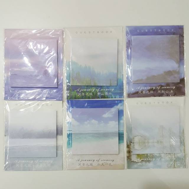 

journey of scenery sticky notes