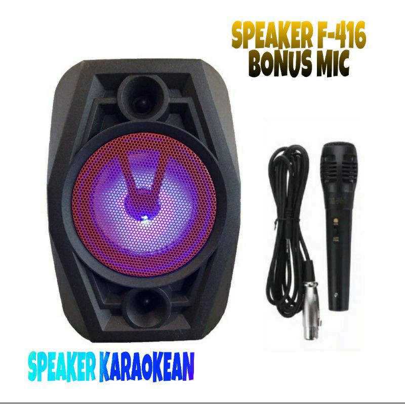 SPEAKER BLUETOOTH KARAOKE FLECO F-416 BONUS MIC