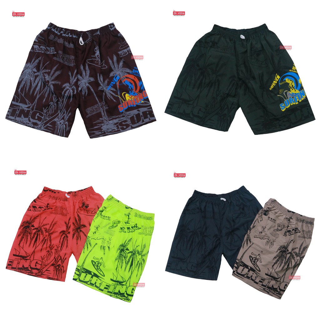 Celana Pantai Surfing Pria fit to XXL / 2 Size - Pants Surfing Hawai Santai Olahraga Boxer Pria