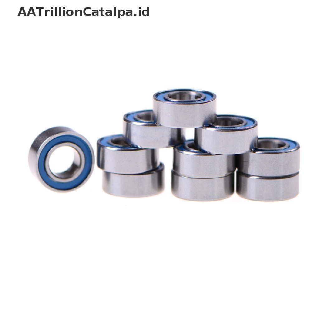 Aatrillioncatalpa 10pcs MR105-2RS Bearing Miniatur Dengan Segel Karet Warna Biru Ukuran 5x10 x 4mm