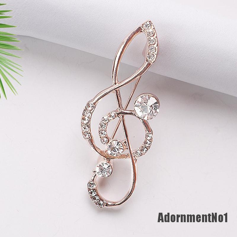 (Adornmentno1) 1pc Bros Pin Bentuk Simbol Musik Bahan Alloy Untuk Wanita