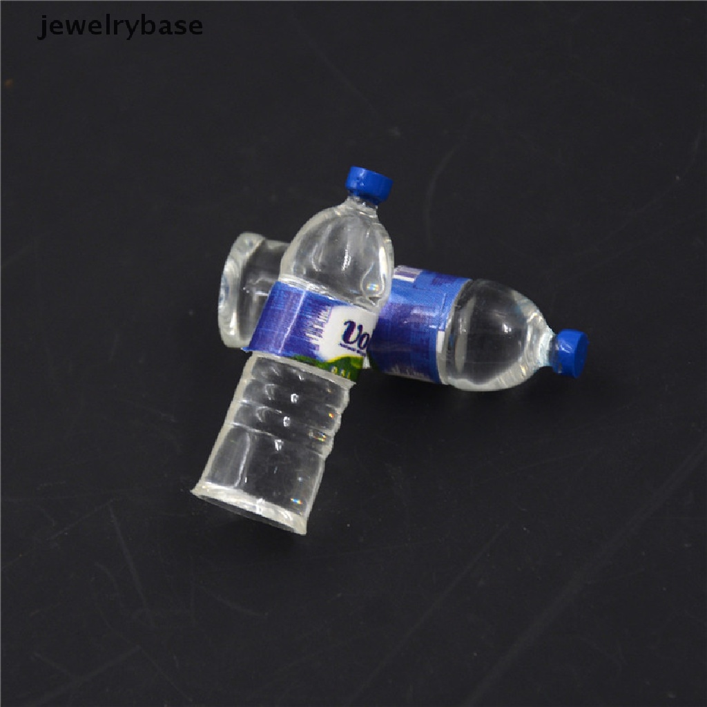 (jewelrybase) 2pcs / Set Mainan Miniatur Botol Air Minum Skala 1: 12 Untuk Aksesoris Rumah Boneka