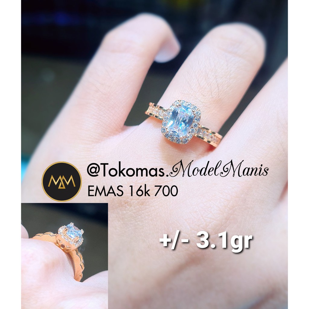 Cincin fashion roxe emas kuning 700 kadar 16 K
