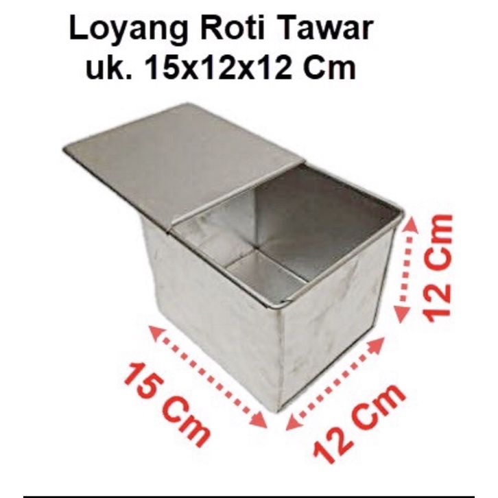 loyang roti tawar uk 15x12x12