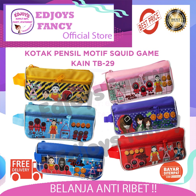 

Edjoys Tempat pensil aesthetic tempat pensil Squid game bahan kain kotak pensil game Squid tempat pensil anak cowok kwalitas premium 1010 kotak pensil anak cewek squid game 2 kolom TB-29