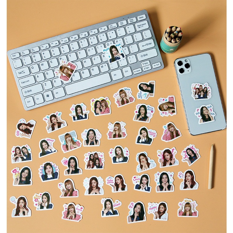 40 Korea blackpink stiker Taman Caiying Jin zhini Jurnal bahan LISA notebook Kim Ji-Su stiker Xiao Z