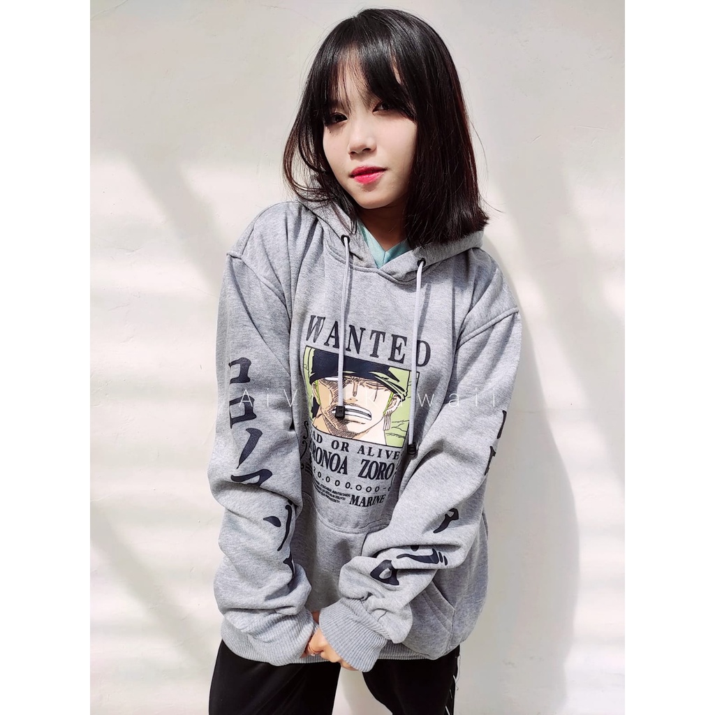 【AiVii】HOODIE JUMPER ONEPICE ZORRO WANTED UNISEX PRIA WANITA