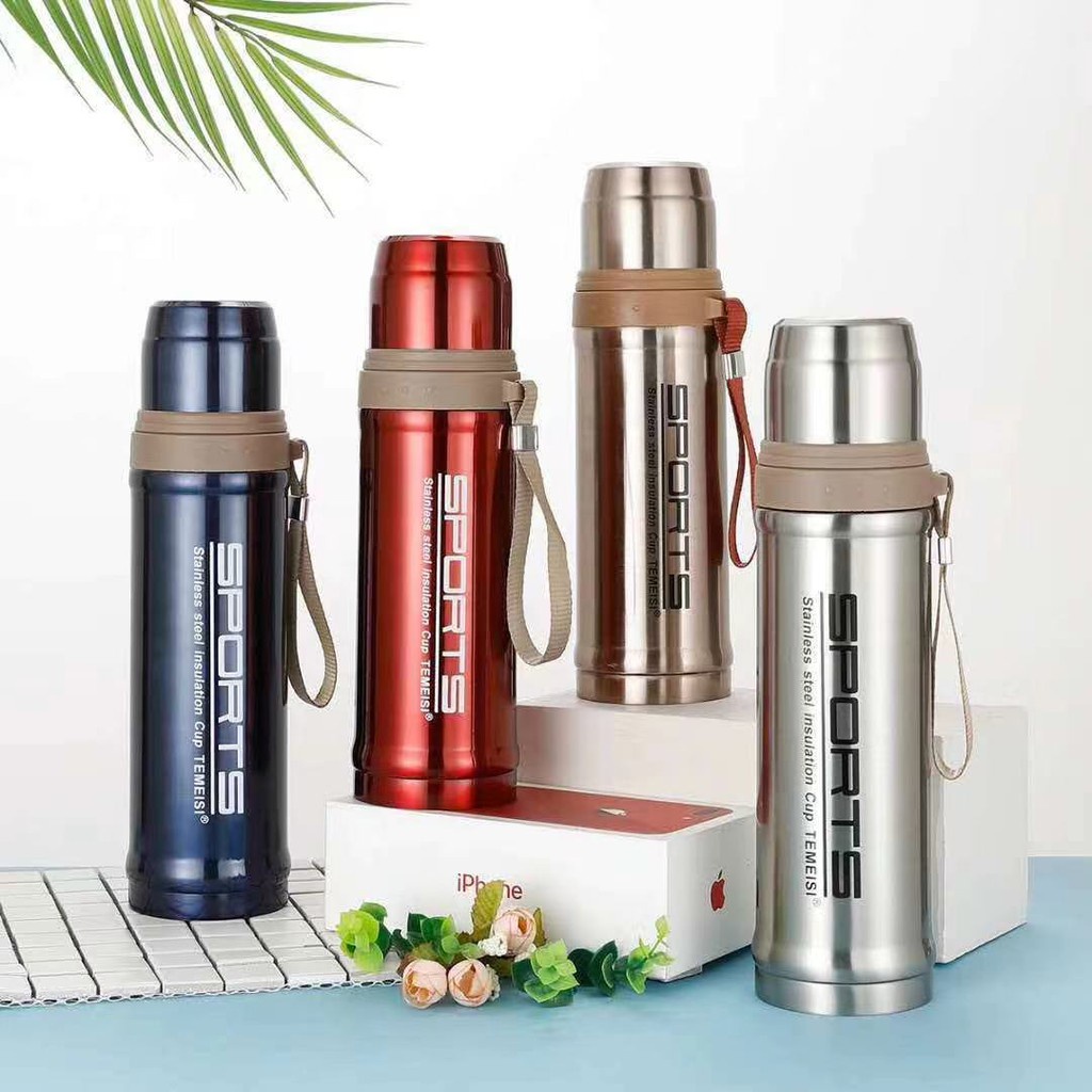 TERMOS VACUUM FLASK CUP STAINLESS STEEL SPORTS UK. 800ML / TERMOS AIR PANAS &amp; DINGIN