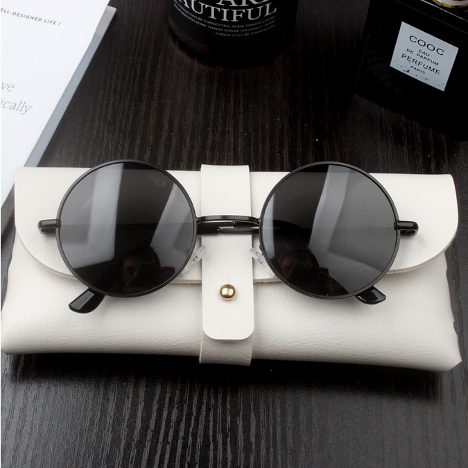 NunuLisaTan - Kacamata Bulat Pria/Wanita-Fashion-Retro Vintage Metal-Sunglasses-Import-Korea