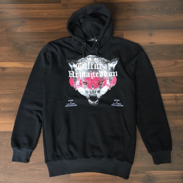HOODIE MARCELO BURLON ARMAGEDDON BLACK BRS HOODIE PRIA IMPORT ARB