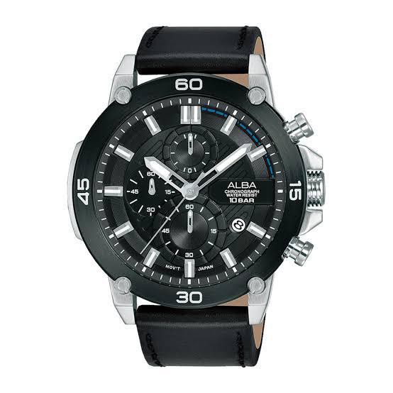 ALBA ORIGINAL AM3741x1 JAM TANGAN PRIA MEN ANALOG CHRONO AKTIF TANGGAL AKTIF TALI KULIT