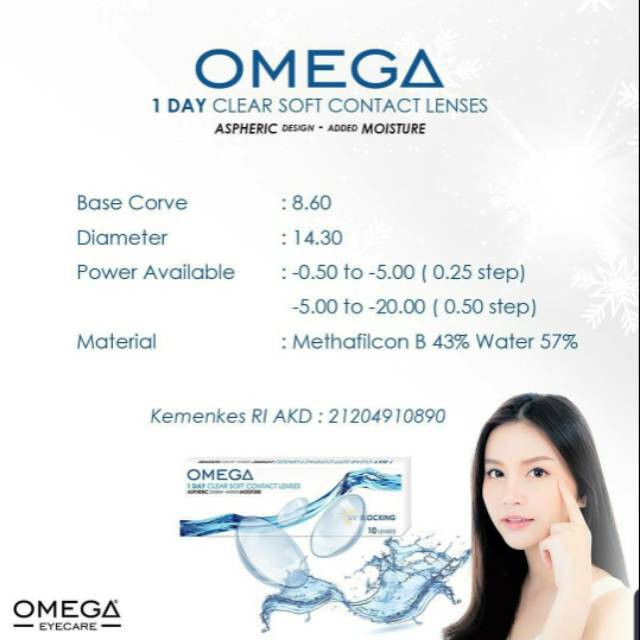 Softlens Omega 1 Day Clear Bening Harian