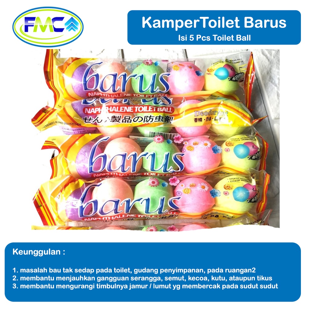 Kamper Toilet Kamar Mandi Kapur Barus Lemari Pakaian Bola Warna Anti Tikus Kecoa Serangga Toillet Ball Original