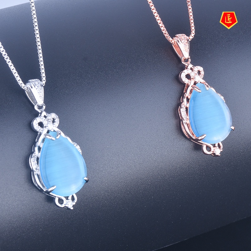 [Ready Stock]Fairy Crystal Rose Quartz Pendant Female Elegant Graceful