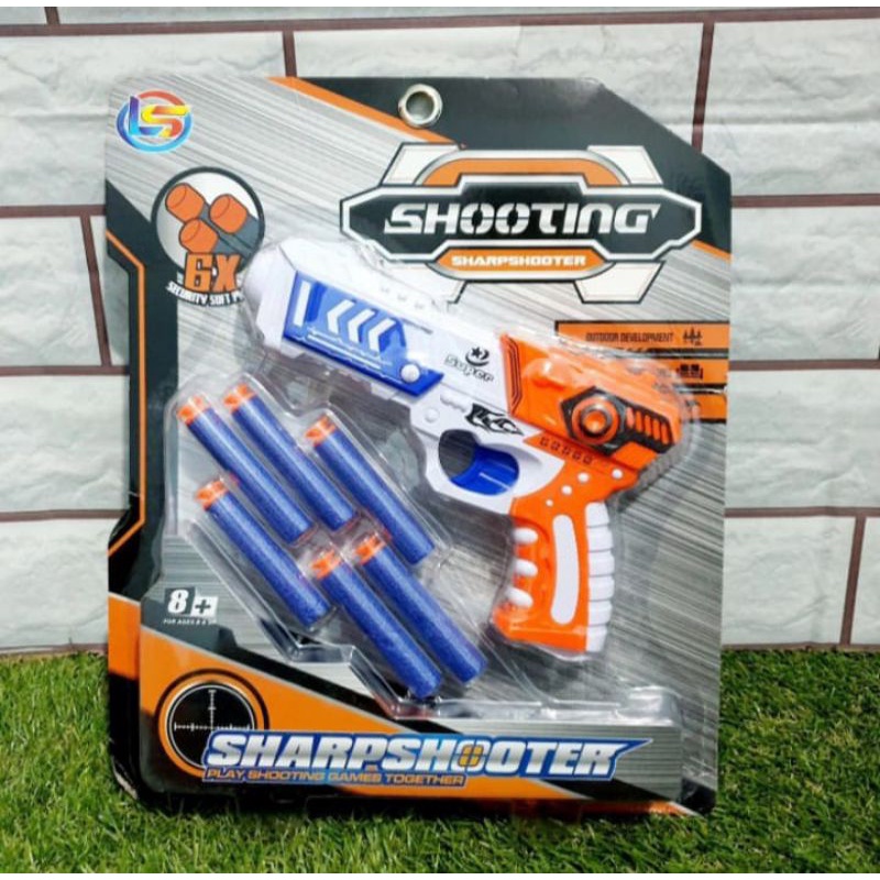 mainan tembakan peluru nerf shooting - mainan kado anak