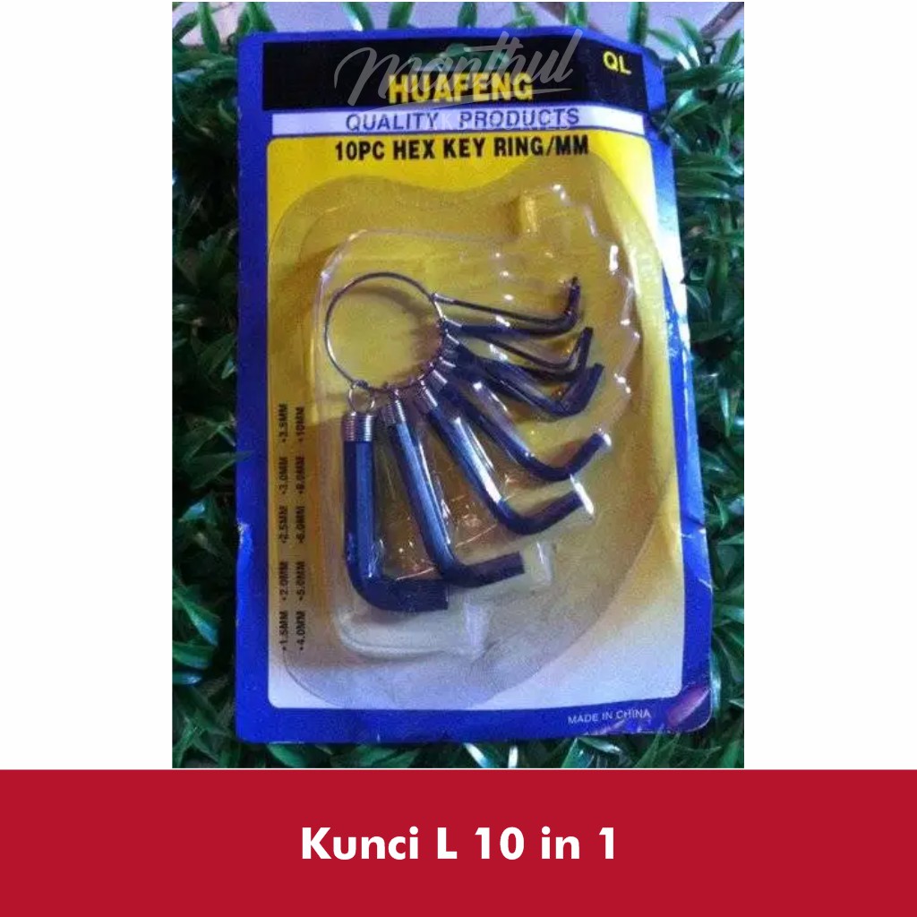 KUNCI L ISI 10 TOOLS 1 SET ISI 10 - KUNCI L 10 IN 1