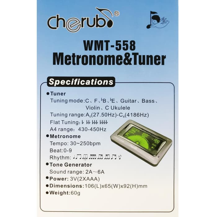 Cherub WMT-558 Metronome, Tuner, Tone Generator 3-in-1