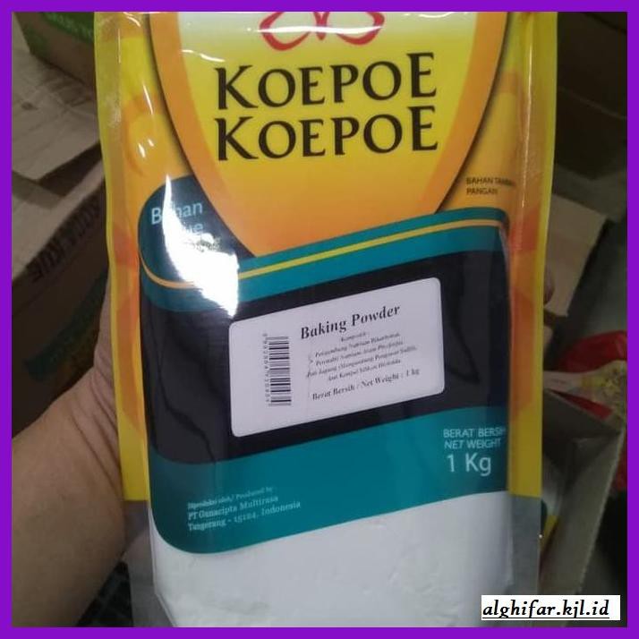 

Redwop-Gnikab- Baking Powder 1Kg Merek Kupu Kupu/Koepoe -Hallall.