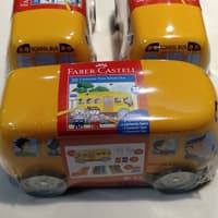 Faber Castell School Bus Tin Connector Pen Spidol Warna Hadiah Anak