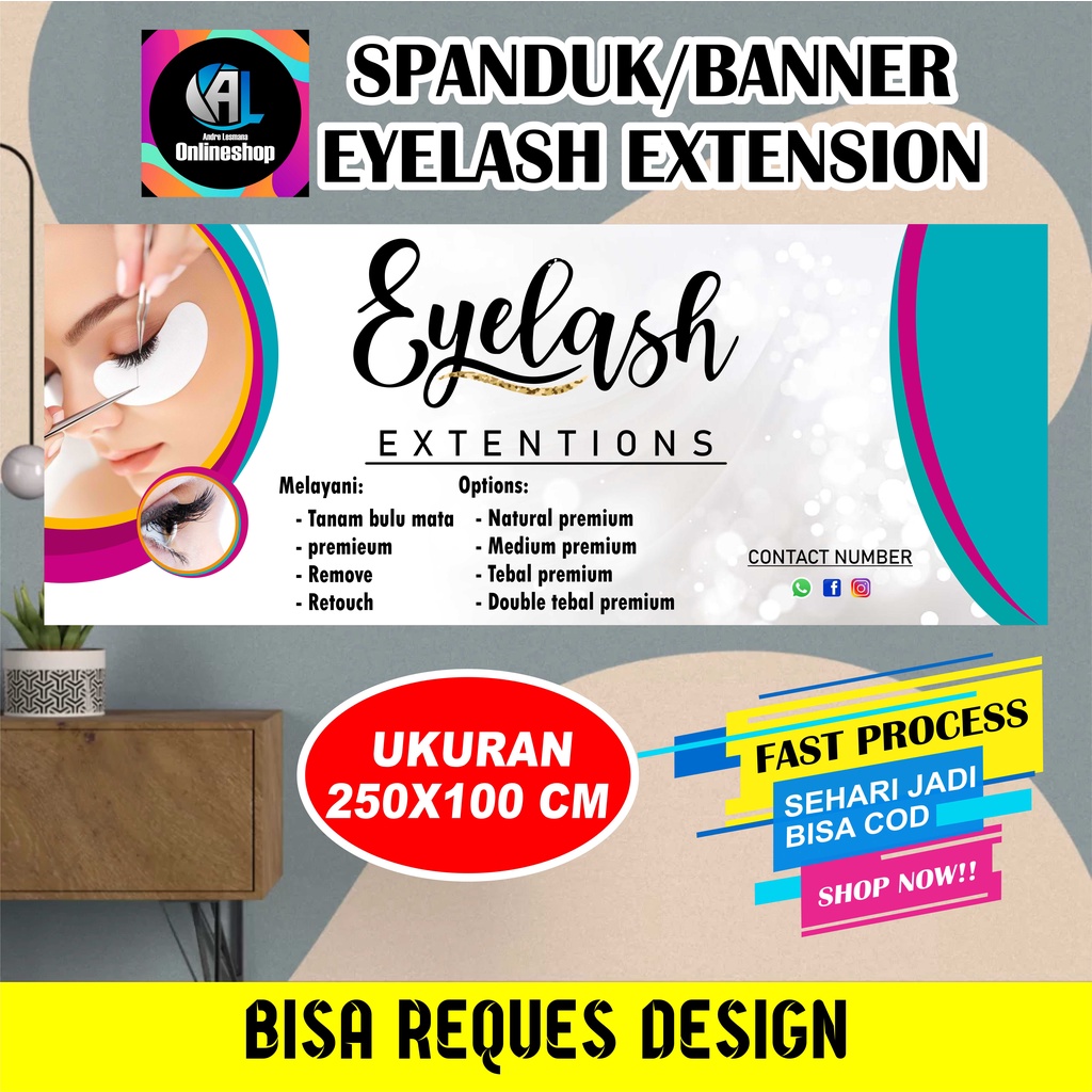 Spanduk, Banner  Eyelash Extension