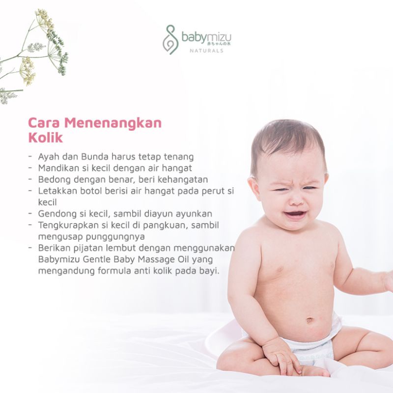 BABYMIZU Gentle Baby - Message Oil Anti Colic (Minyak Pijat Bayi Anti Colic) 100 ml