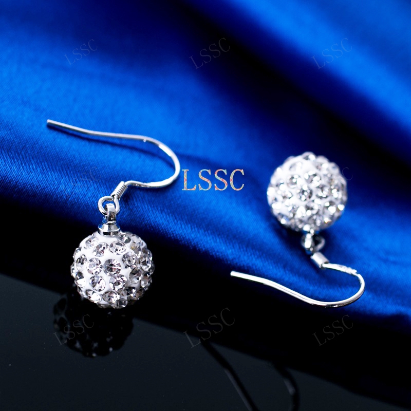 [Bayar Di Tempat] 2020 Korea Mode Bola Kristal Anting Earrings Untuk Pesta Wanita Perhiasan