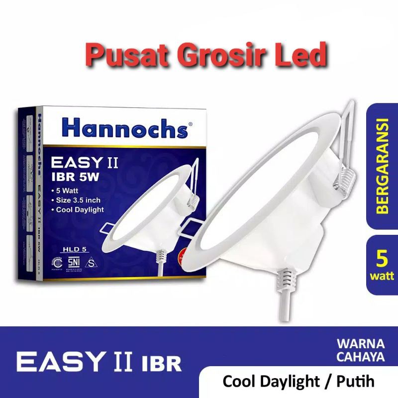 Led Panel Hannochs Easy II 5 watt 5w bulat / Downlight Led Hannochs Easy 5 watt  5w bulat