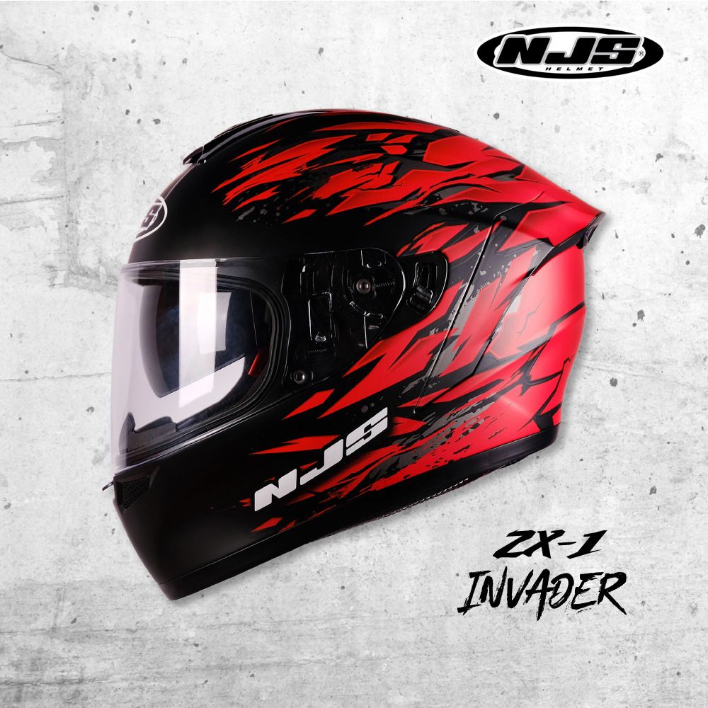 HELM NJS ZX-1 MOTIF INVADER HELM ZX1 FULLFACE