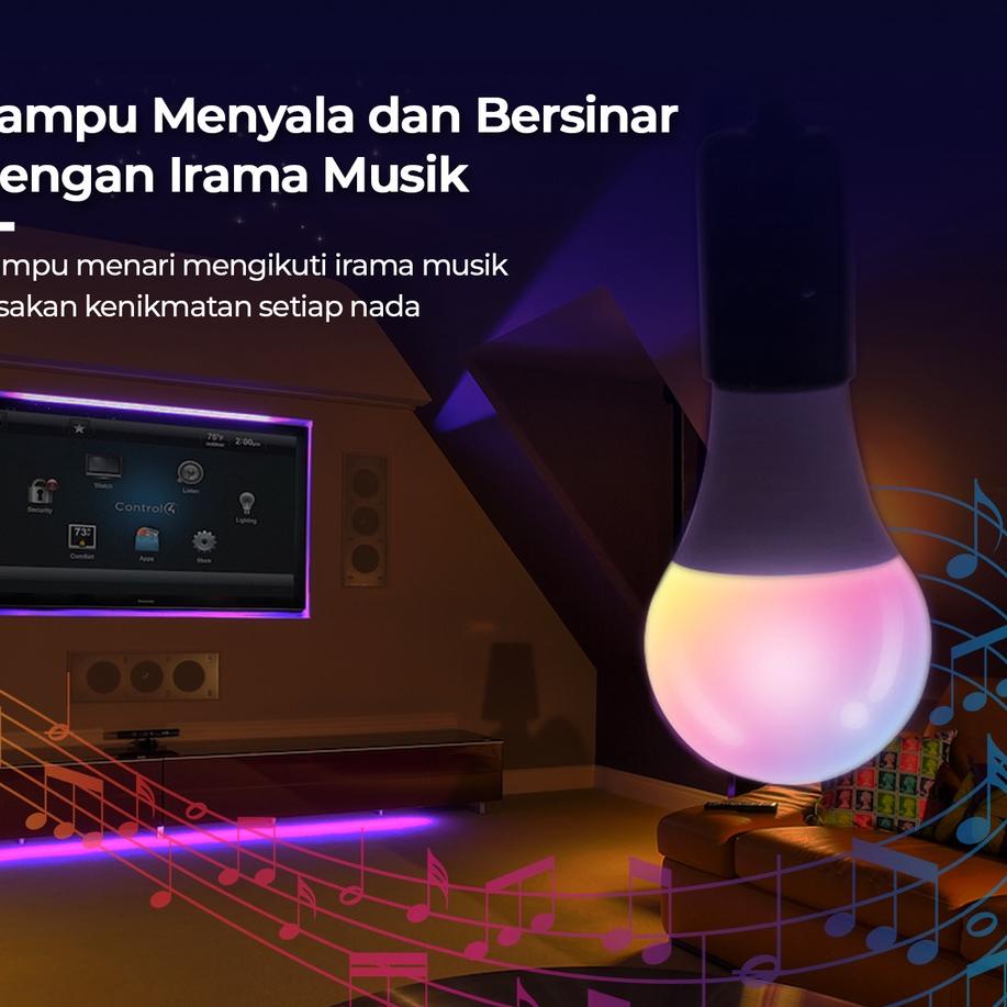 LANGSUNG KIRIM.. Kadonio Lampu bohlam LED BLUETOOTH 10W Smart Led Bulb Rgb Smart Home Bohlam Pintar 