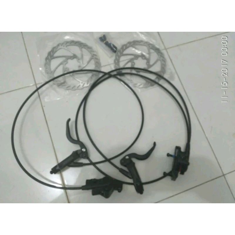 hydraulic disc brake rem sepeda hidrolik UNITED BS01 include rotor