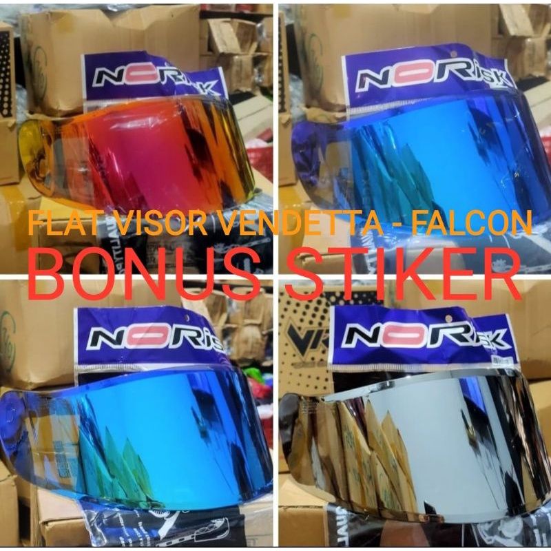 COD Flat visor kyt falcon drak smoke / vendetta falcon 2 iridium blue /redpink /silver /wine Norisk iridium