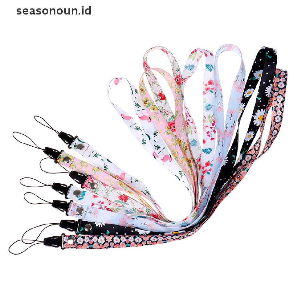 (seasonoun) Tali Lanyard Gantung Leher Holder Kunci / Kartu ID / Handphone Untuk Gym