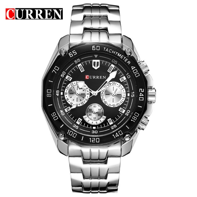

Jam Tangan Pria CURREN Men'S Quartz Watch Sports Dial Stainless Steel Waterproof Watch