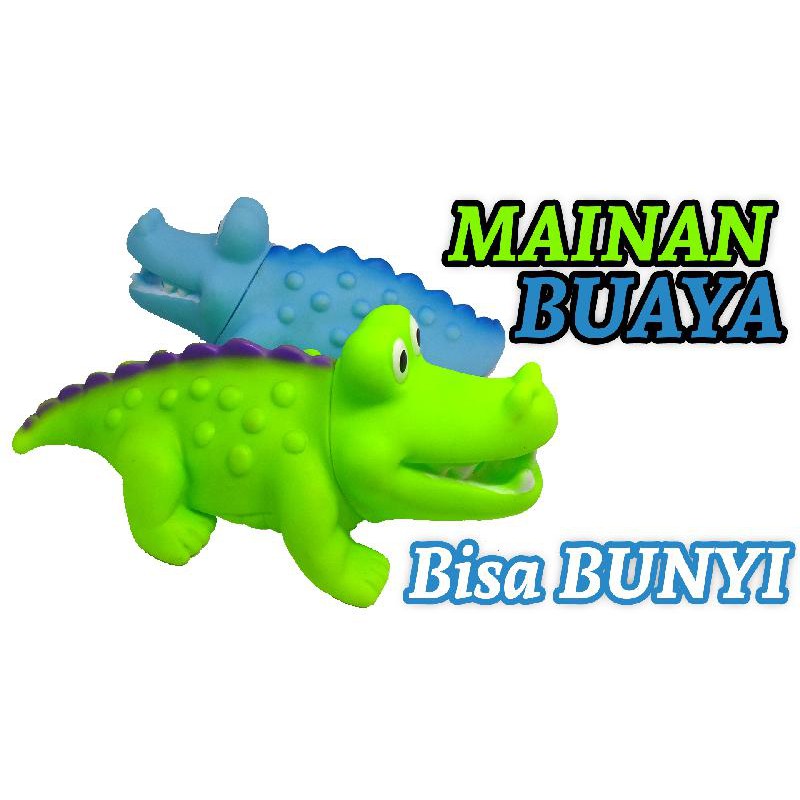 Boneka Karet Buaya Bunyi SNI Bisa COD / Mainan EDUKASI  BAYI BALITA Buaya Bunyi KARET / Buaya Karet 