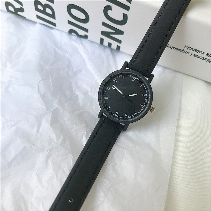 MURMURE.ID | JAM TANGAN ANALOG PRIA WANITA MODEL BULAT MINI BAHAN IMITASI IMPORT MURAH FW002-JAM HITAM