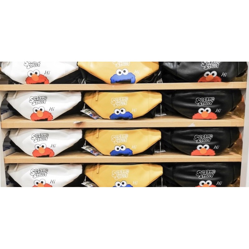 WAIST BAG MINISO SESAME STREET ELMO COOKIE MONSTER TAS PINGGANG