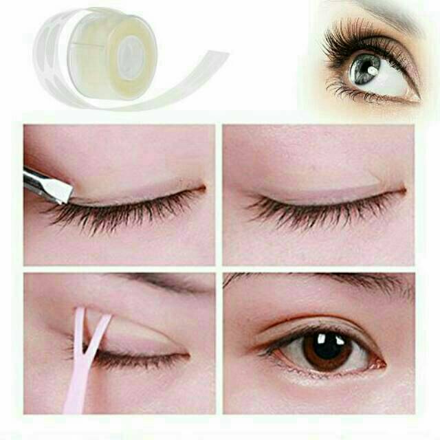 SKOT MATA DREAMKISS BENING EYELID STICKER ROLL CLEAR SIZE S / L GROSIR MAKE UP