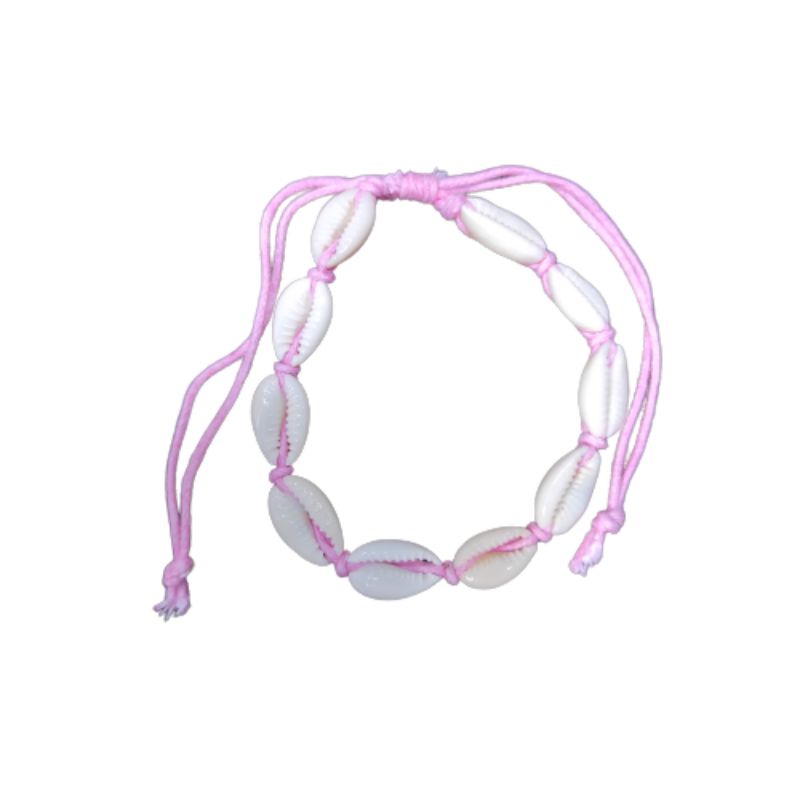 GELANG KERANG/GELANG KERANG LAUT/KERAJINAN KERANG/GELANG UNIK/SUPPLIER GELANG/SEASHELL BRACELET/CLAM-Pink