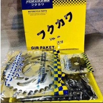 Gir | Geat Set VEGA ZR FUKUKAWA 428-108L, 40T- 15T. 1set