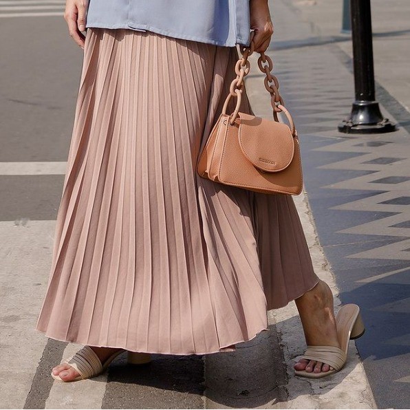 Rok Basic Pleats Vanilla Hijab