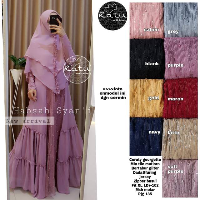 Gamis Habsah syari by ratu