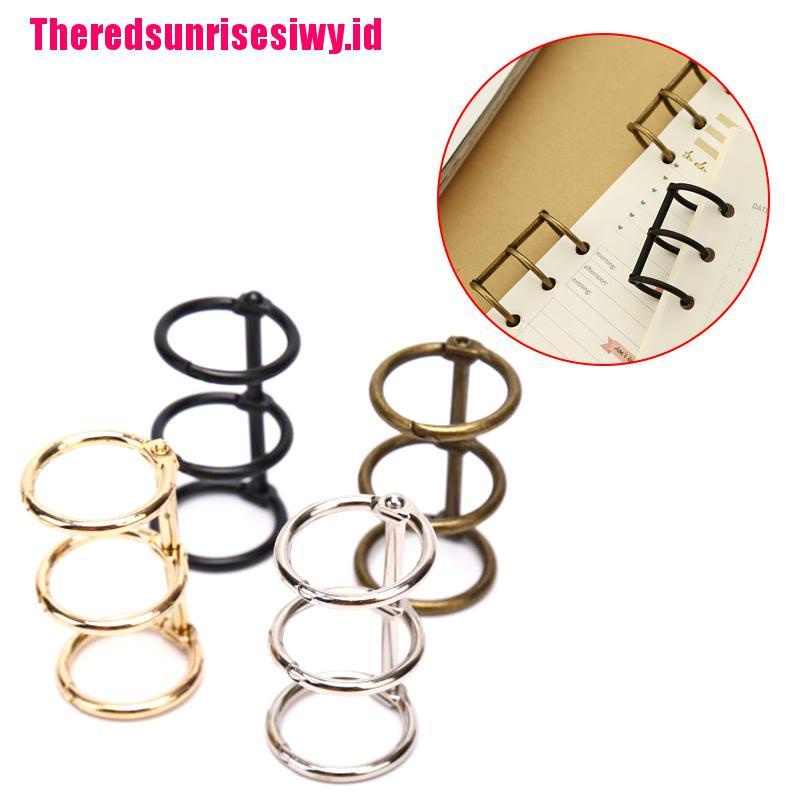 2pcs 3cincin Metal Binder Rings Loose Leaf Binder Scrapbook Album Diy Craft