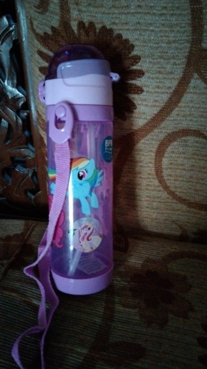 New !! Botol Minum Karakter Anak Klip Water Bottle Sekolah Lol/ponny/captain America/batman Npc600