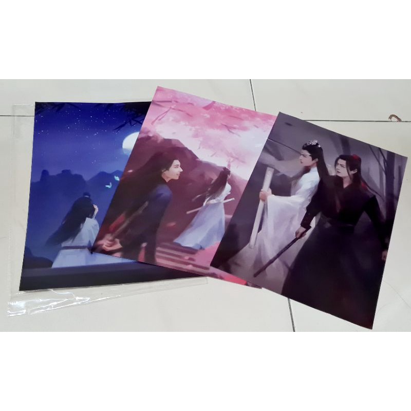 BJYX Xiao Zhan Wang Yi Bo Artwork Scar The Untamed CQL (3 poster)