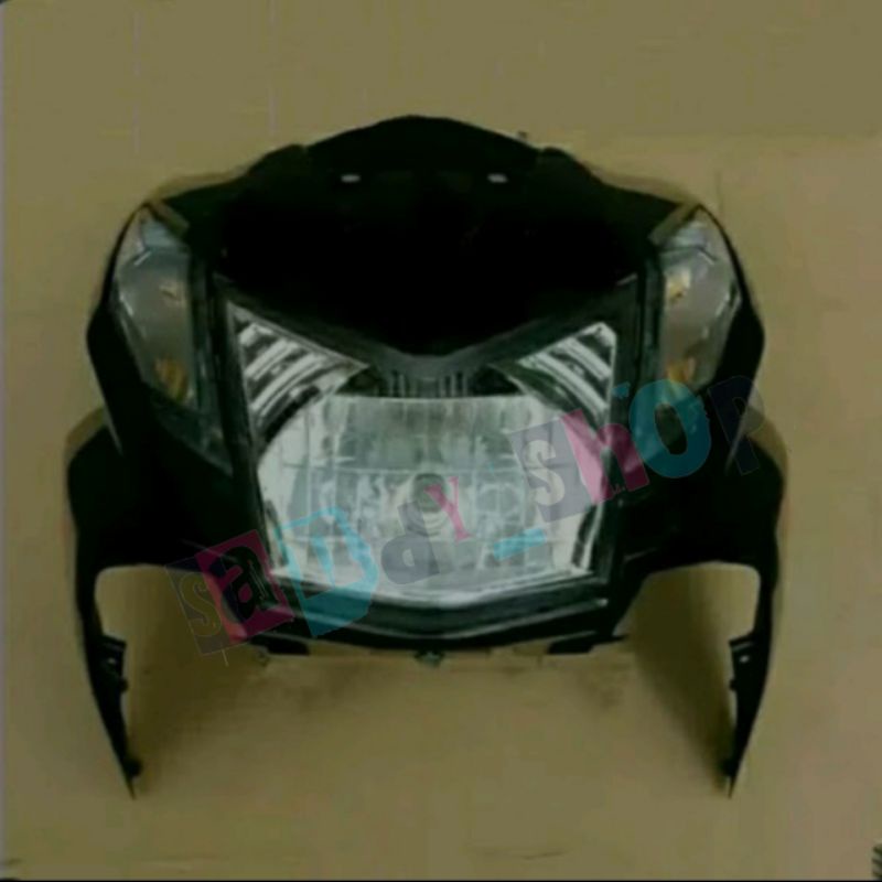 TAMENG DEPAN + LAMPU SET DEPAN HONDA BEAT FI 2013-2016 HITAM