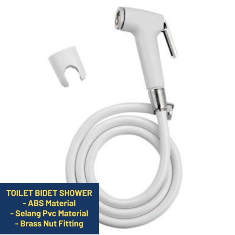 Toilet Shower Jet Bidet Kloset / Shower Cebok Kamar Mandi Set Closet Putih A52