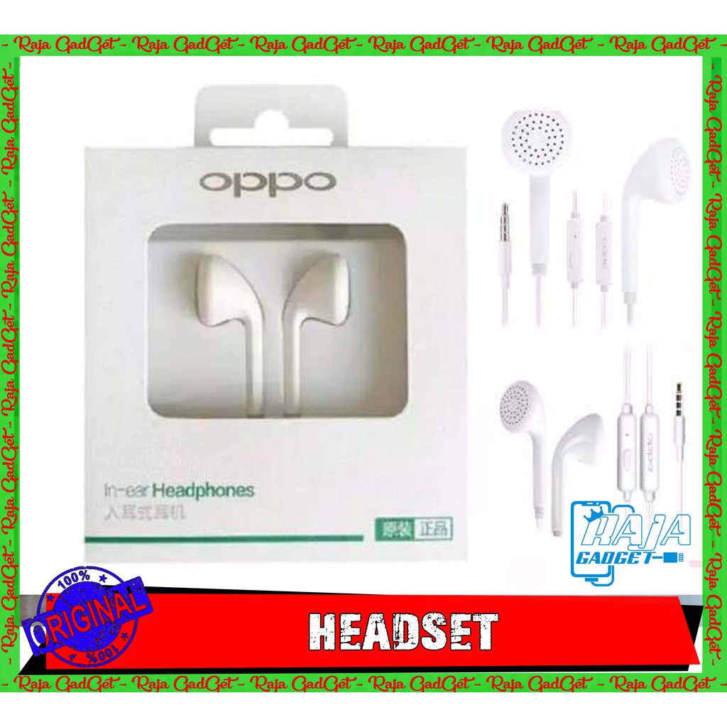 Headset Oppo + Mic Suara Bagus Dan Jernih