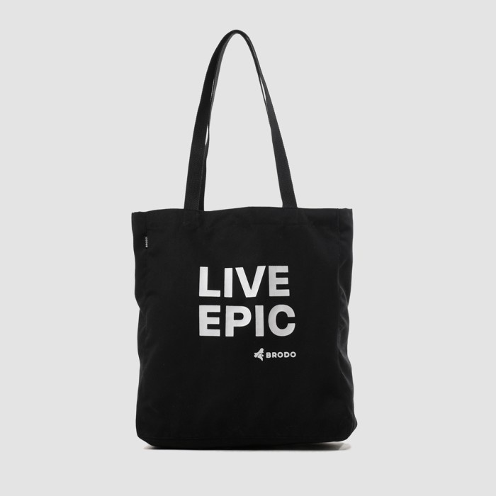 [Tas] Tas Tote Bag Unisex Brodo Carry Bag Black [Selempang]