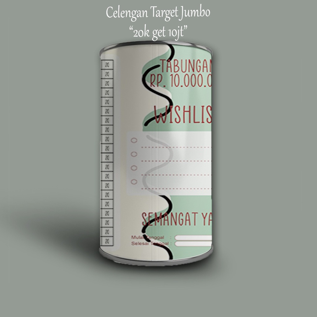 Celengan Target Murah 20k Target 10jt Celengan Target Buka Tutup Celengan Tabungan Target Permanen