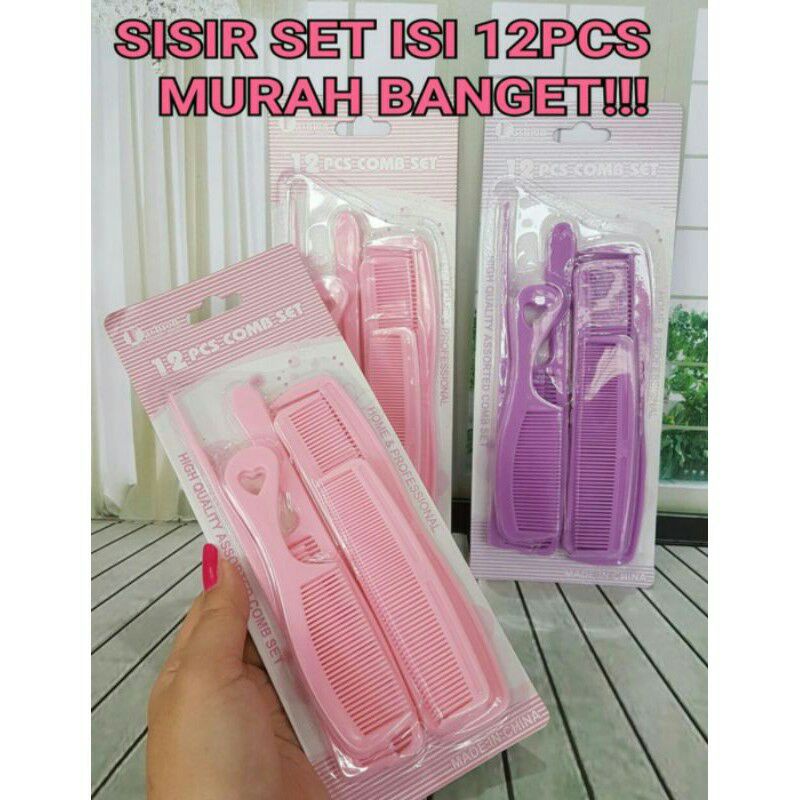 Sisir Rambut Set 12 Pcs /Sisir Anak Mini Karakter Lucu